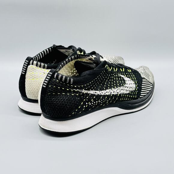 Nike Shoes Mens 8.5 Black Gray Flyknit Racer Volt Running Sneakers Comfort - Picture 8 of 11